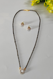 Latest Gold Plated American Diamond single Chain Mangalsutra with Studs